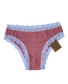 Pack 3 und. Tanga de algodón orgánico con detalle de blonda
