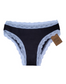 Pack 3 und. Tanga de algodón orgánico con detalle de blonda