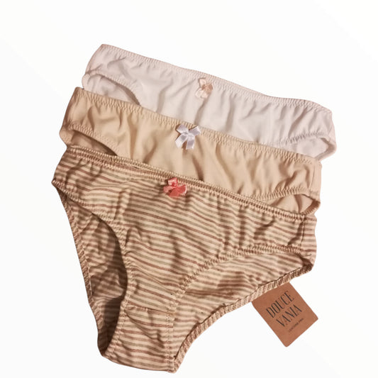Pack x3 Luanita - Calzones para niña de algodón orgánico